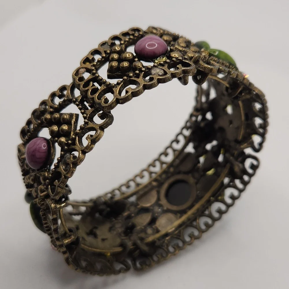 Vintage 90s Women Bohemian multi color bracelet - Picture 4 of 6